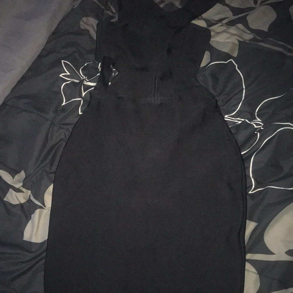 Strappy black bandage dress